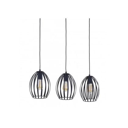 Liza 3 Bulb Pendant Lamp Black