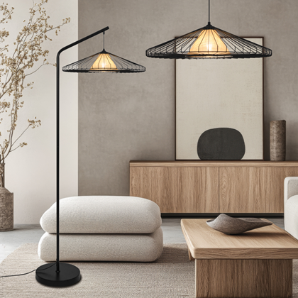 Floor Light – Natural & Black
