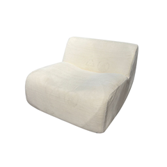 White Modular Single Seat Armless