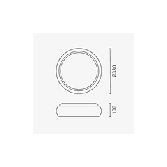 LED Ceiling Light – White & Cyan