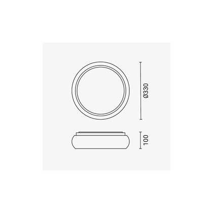 LED Ceiling Light – White & Cyan