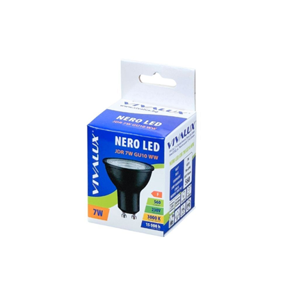Black LED JDR 7W GU10 Warm White – 3000K