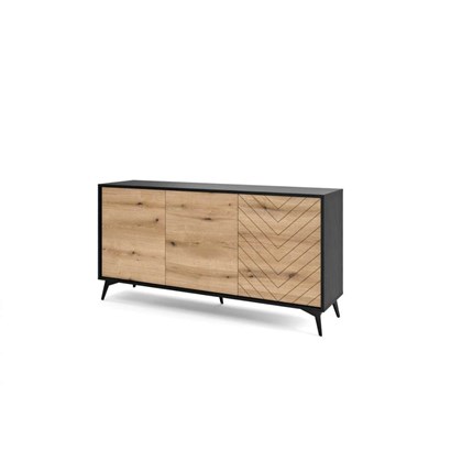 Sideboard 3 Doors – Oak & Black