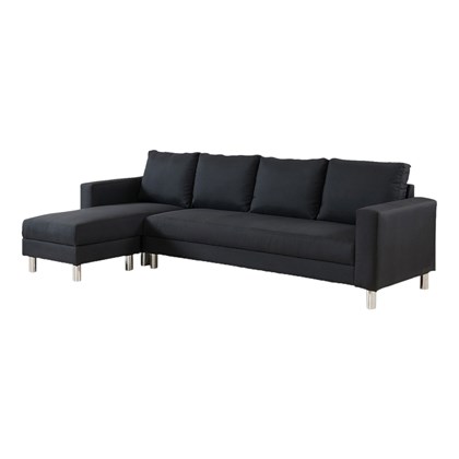 Corner Sofa 3-Seater - Black