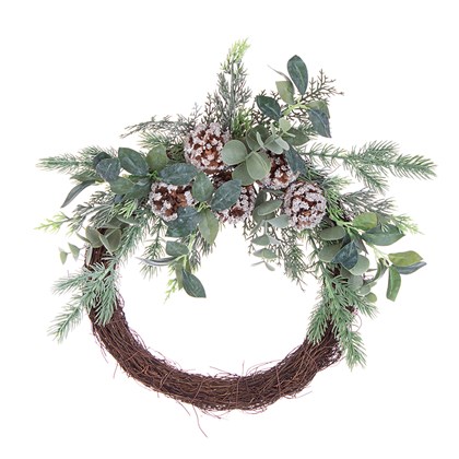 Joselyn Green with Pine Cone Wreath D38