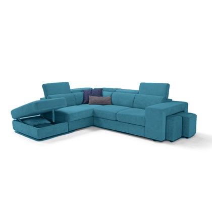 L-Shaped Sofa Bed 2-Seater With Corner Left 00295-R25