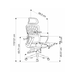 Office Chair Adjustable Cinnamon White