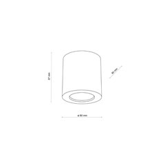 Surface-Mounted Wooden Tube Spotlight GU10 - Beech Finish