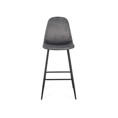 Bar Stool Dark Grey Velvet