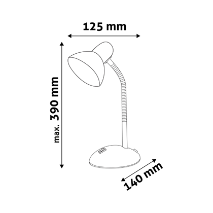 Basic Desk Lamp Simple Black