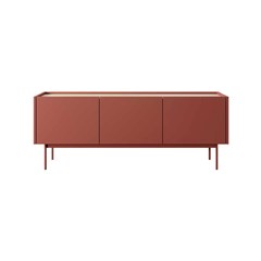 TV Cabinet –  Ceramic Red & Linea Oak