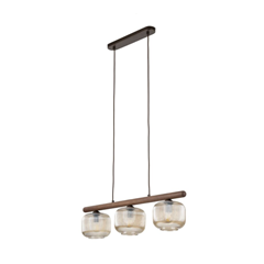 Brown Pendant Lamp 3xE14 – Cognac & Bronze