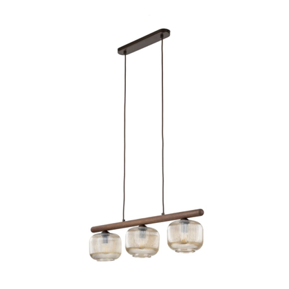 Brown Pendant Lamp 3xE14 – Cognac & Bronze