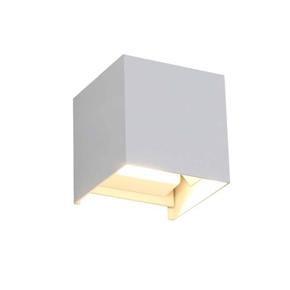Square LED Wall Light - White