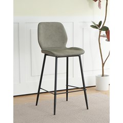 Bar Chair Pu Grey