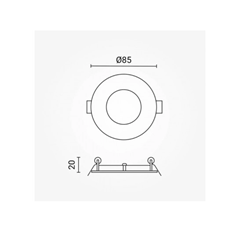 3W LED Built-In Module Round 4500K with Driver