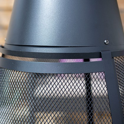 Conical Fire Pit Steel and Mesh 160cm