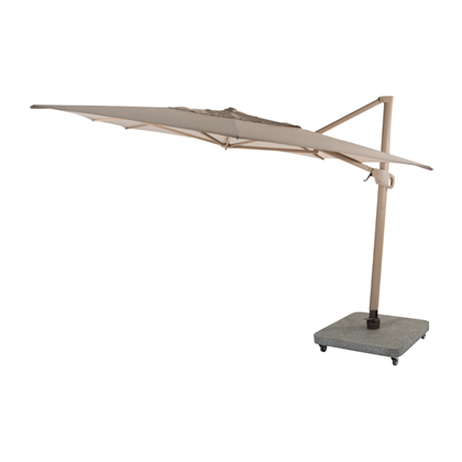 Side Pole Umbrella 3x4m –  Latte frame Sand