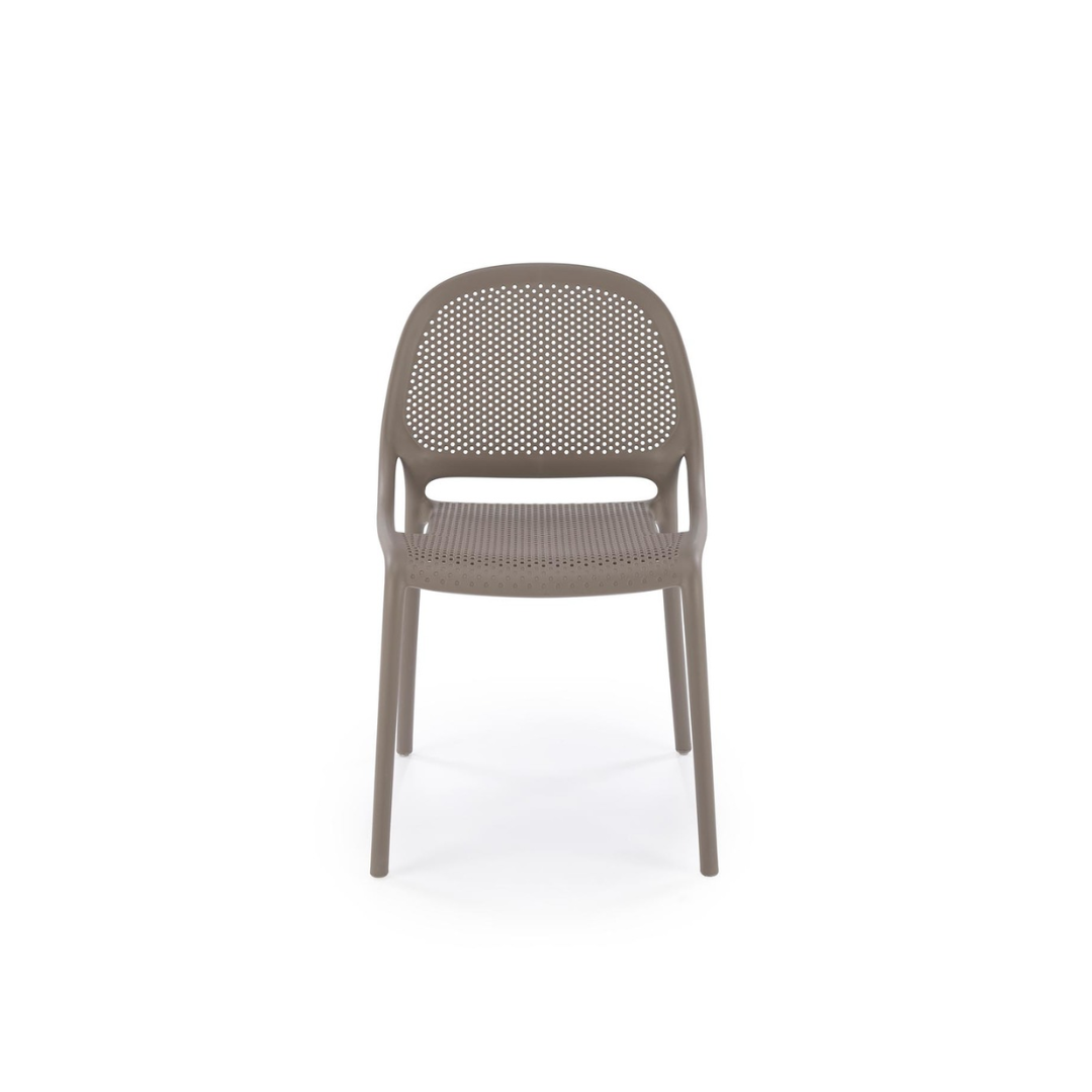 Chair Khaki Plastic Frame Straight Legs