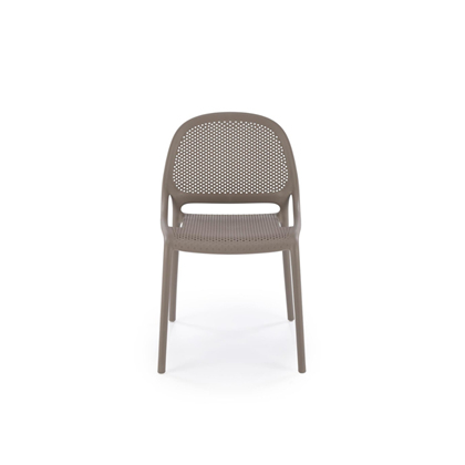 Chair Khaki Plastic Frame Straight Legs