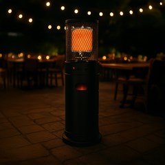 Medium Stand Patio Heater In Matt Black