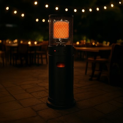 Medium Stand Patio Heater In Matt Black