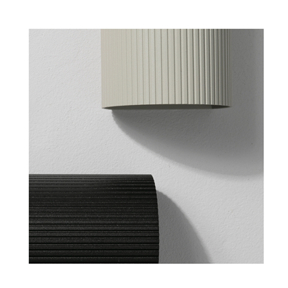 Sole Round Striped Wall Light – Grey