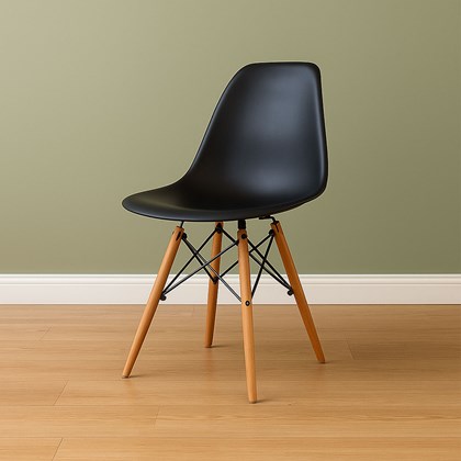 Dining Chair PP Wood - Black