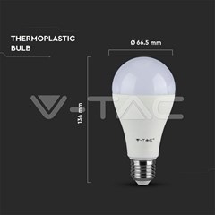 Bulb 17W A65 E27 Thermoplastic 6000K