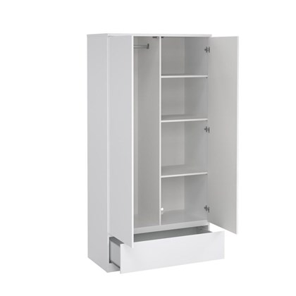 White Naia Wardrobe With 2 Doors &  1 Drawer