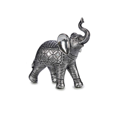 Dark Silver Resin Big Elephant
