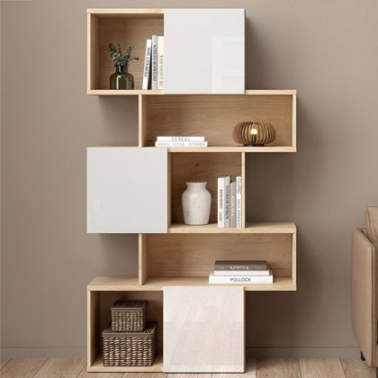 Maze Asymmetrical  Bookcase with 3 Doors