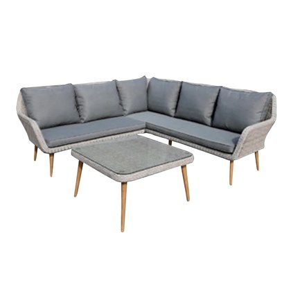 Aluminium Wicker Corner Sofa Set