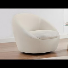 Lounge Swivel Chair – Cream