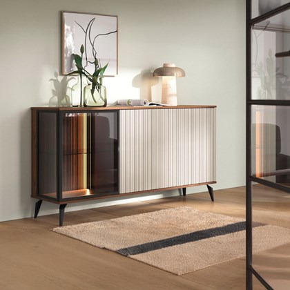 Showcase Sideboard 2Doors – Cashmere & Walnut