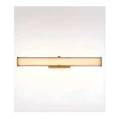 Wall Light Sandy Gold Metal and Clear Line Glass IP20