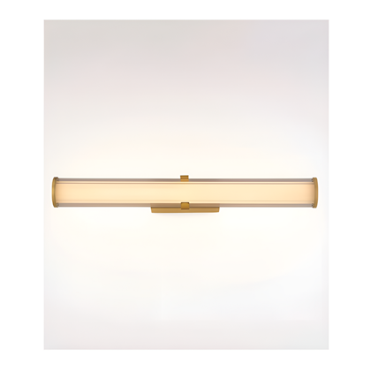 Wall Light Sandy Gold Metal and Clear Line Glass IP20