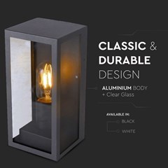 Wall Light Matt Black  Glass IP44