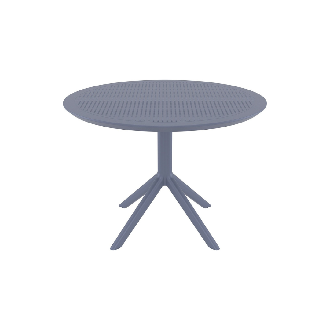 Sky Dark Grey Round Garden Table 105 cm