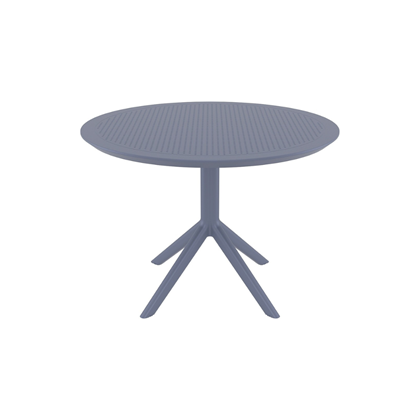 Sky Dark Grey Round Garden Table 105 cm
