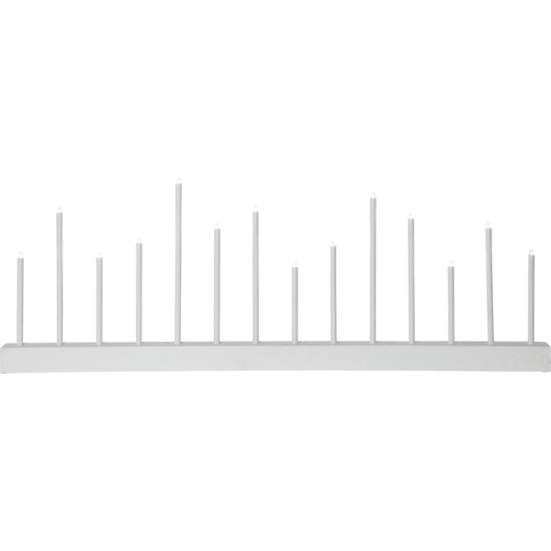 Candlestick 14 Lights White