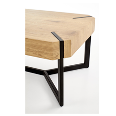 Coffee Table Loft Golden Oak Black