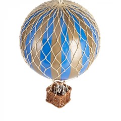 Vintage Balloon Model Travels Light Gold Blue