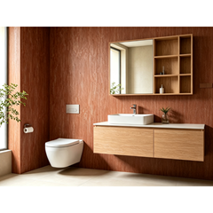 PVC Marble Sheet – Brick-Red Travertine