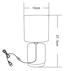 Table Lamp H27.5 - White & Gold
