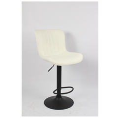 White Barstool Base Matt Black Finish