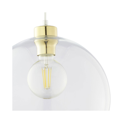 Transparent Glass Pendant Lamp 1xE27