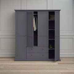 Paris Wardrobe with 4 doors & 2 drawers