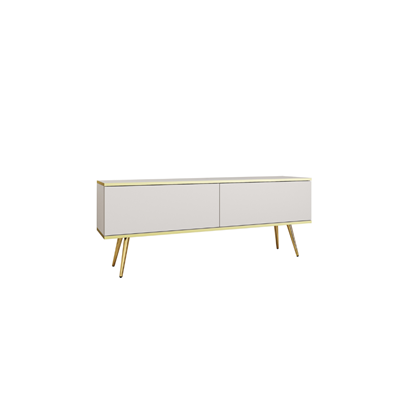 TV Unit with Gold Legs – Grey