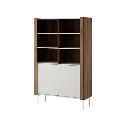 Bookshelf Cabinet – Walnut & Cashmere